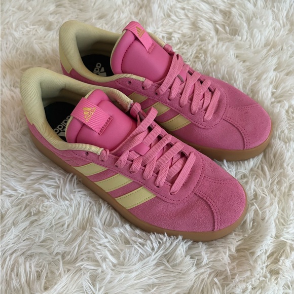 Adidas Vibrant Pink and Soft Yellow Sneakers - Picture 6 of 6